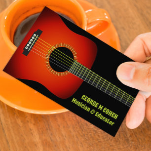Music Guitar Teacher Business Card Template