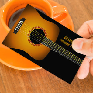 Music Guitar Teacher Business Card Template