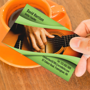 Music Guitar Teacher Business Card Template