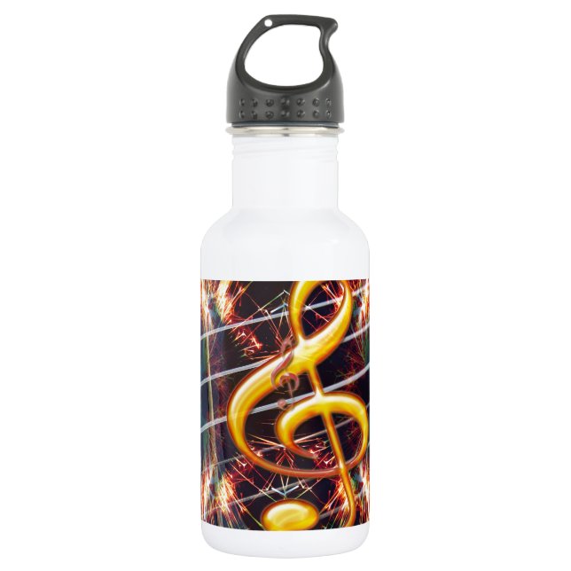 Music Guitar Teacher Family Friends Fun Destiny Stainless Steel Water Bottle (Front)