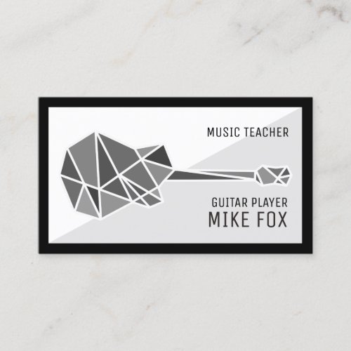 Music Guitar Teacher Professional  Business Card