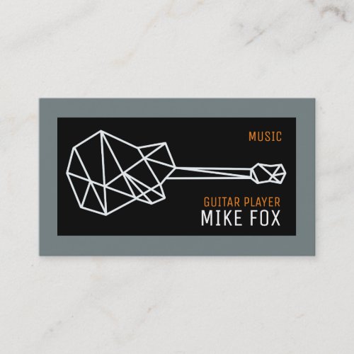 music guitar teacher professional guitarist business card