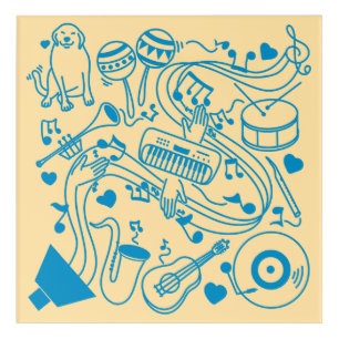 Music Hands - ASL Design Acrylic Print
