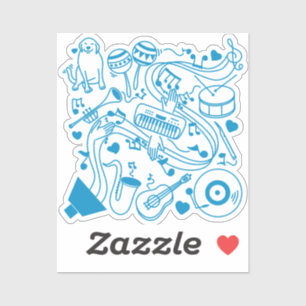 Music Hands - ASL Design Sticker