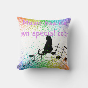 Music has its own special color pillow