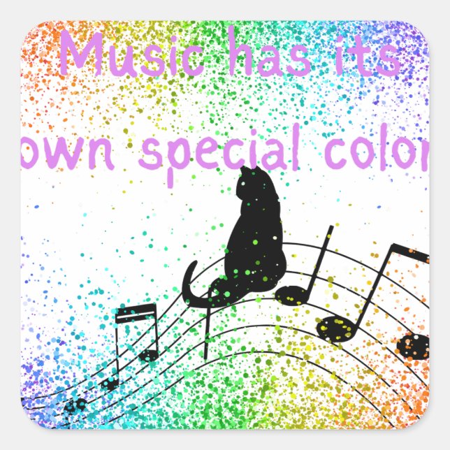  "Music has its own special color" sticker (Front)