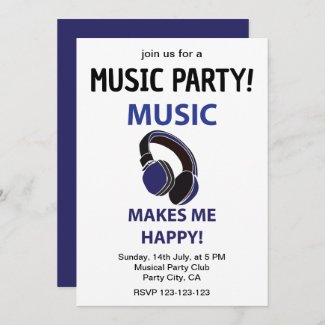Music Headphone Music Makes Me Happy Music Party