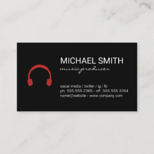 Music Headphones Business Card