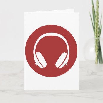 Music Headphones Card by slackerteesdotnet at Zazzle