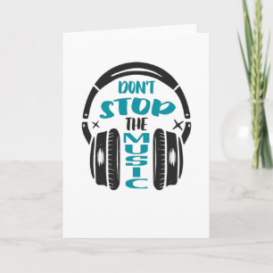 Music Headphones DJ Musician Gifts Card