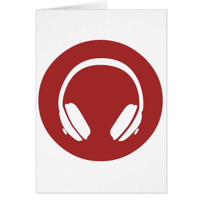 Music Headphones Greeting Card