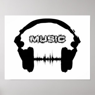 MUSIC HEADPHONES POSTER