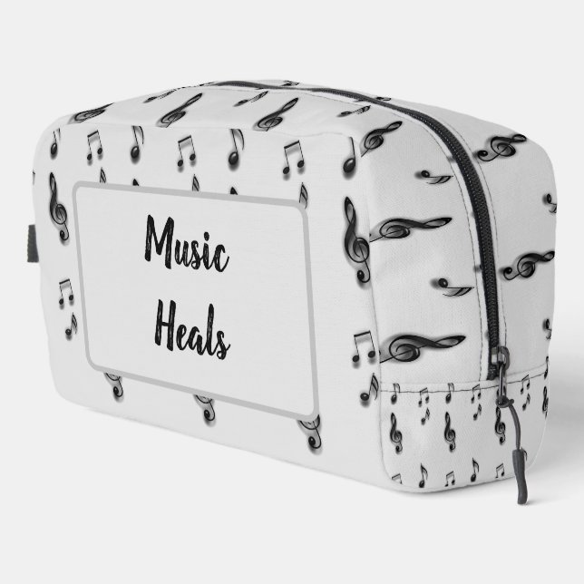 Music Heals Musical Notes Professional Musician Dopp Kit (Right Corner)