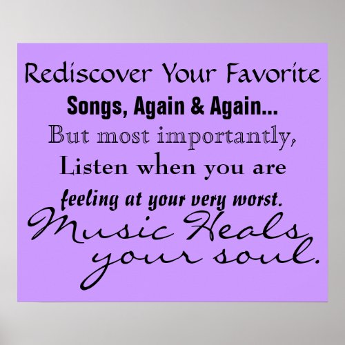 Music Heals Your Soul Poster