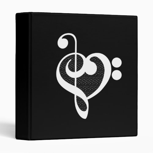 Music Heart _ I Love Music 3 Ring Binder