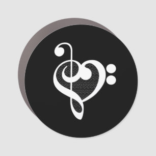 Music Heart - I Love Music Car Magnet