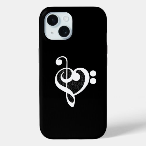 Music Heart _ I Love Music iPhone 15 Case