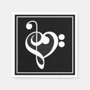 Music Heart - I Love Music Napkins