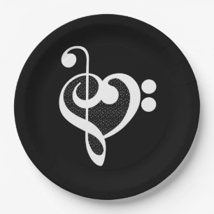 Music Heart - I Love Music Paper Plates