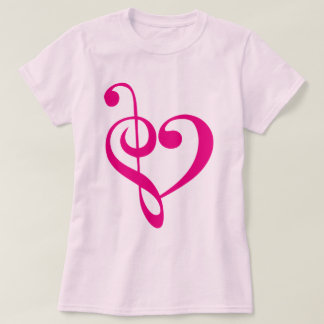 Music Heart Pink T-Shirt
