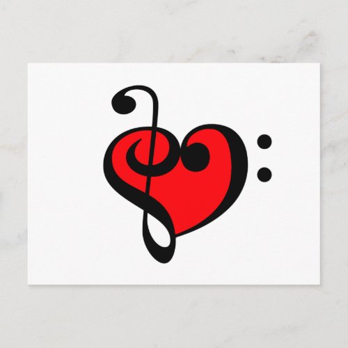 Music Heart Postcard