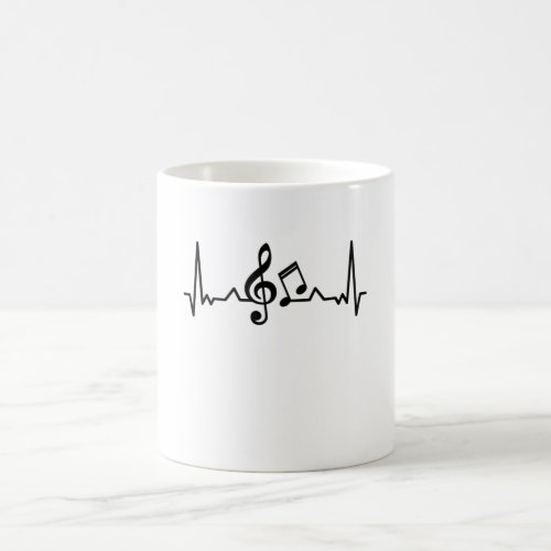 Music Heartbeat piano and guitar Gifts Coffee Mug