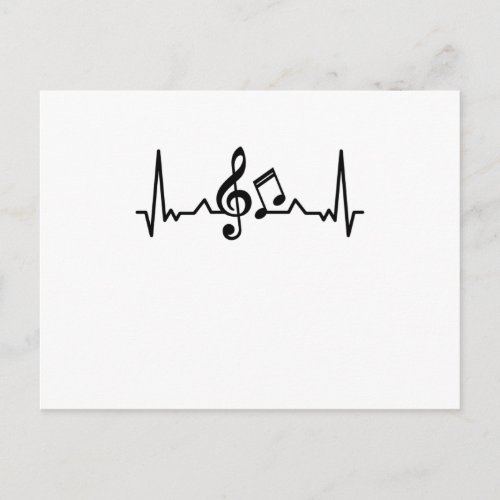 Music Heartbeat piano and guitar Gifts Postcard