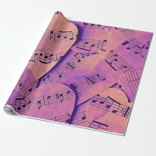 Music Hearts Wrapping Paper 