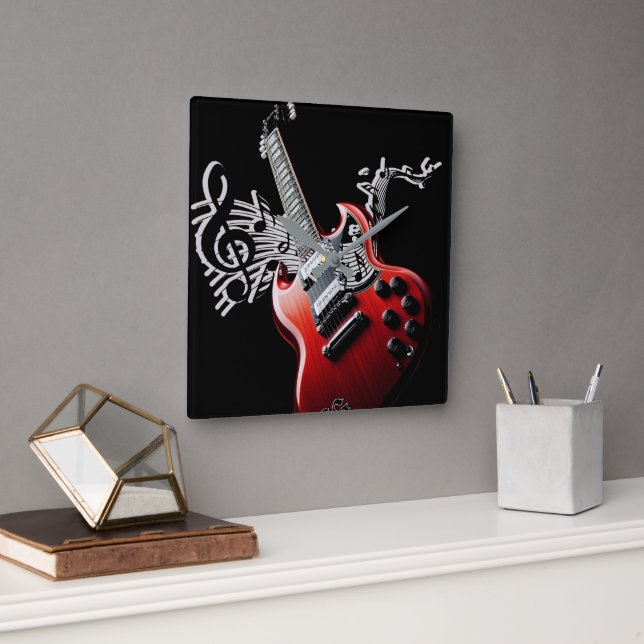   Music Hits of Today Square Wall Clock (Office)
