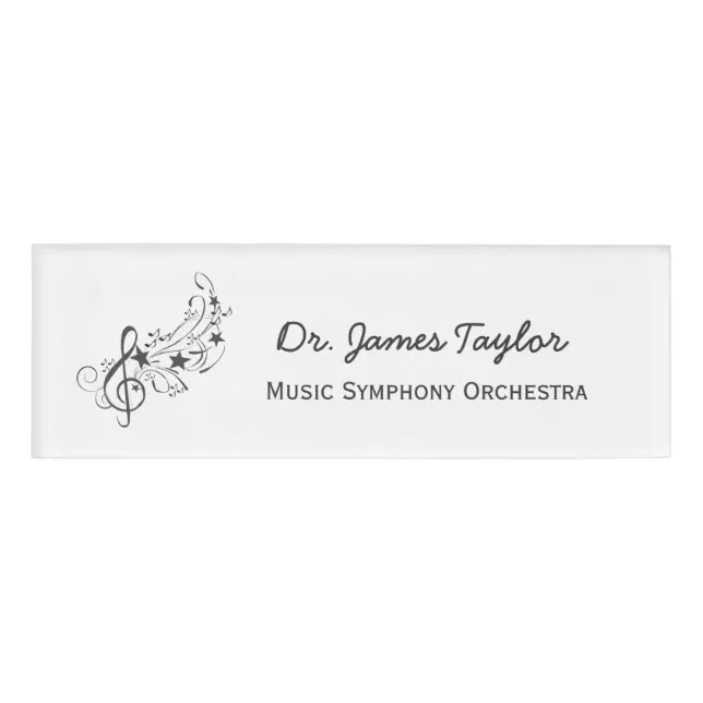 Music Illustration Band Symphony Orchestra Name Tag | Zazzle