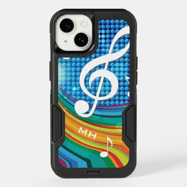 Music Illustration custom monogram phone cases (Back)
