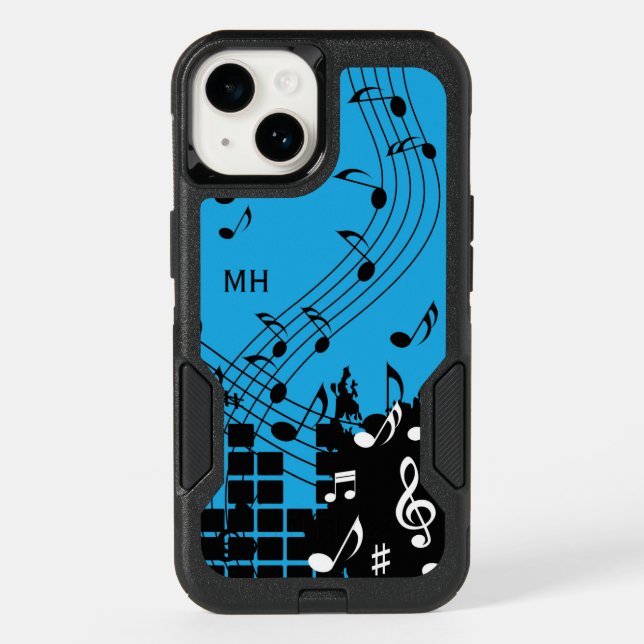 Music Illustration custom monogram phone cases (Back)