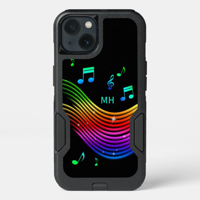 Music Illustration custom monogram phone cases (Back)