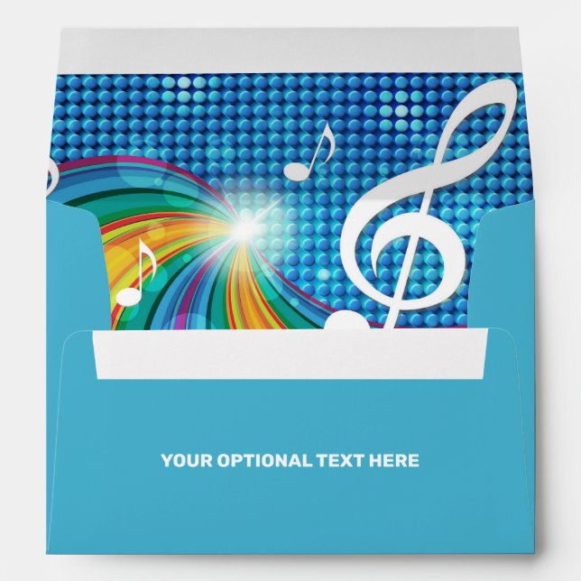 Music Illustration custom text Envelope (Back (Bottom))