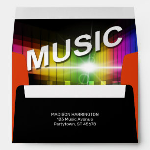 Music Illustration custom text Envelope