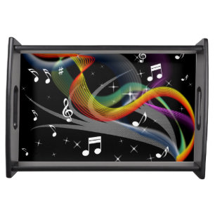 Music Illustration serving trays