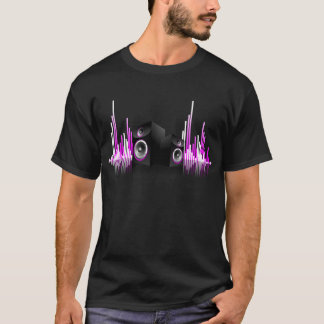 music illustration with speakers and design elemen T-Shirt