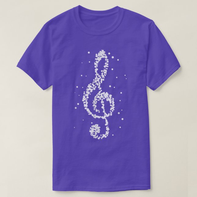 Music in black and white Musician Music teachers T T-Shirt (Design Front)