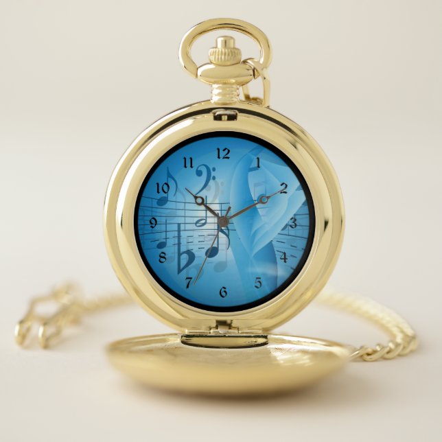 Music in Blue, Popular Design,  Pocket Watch (Inside)