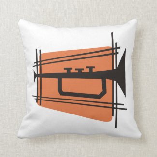 Music in Brass Throw Pillow