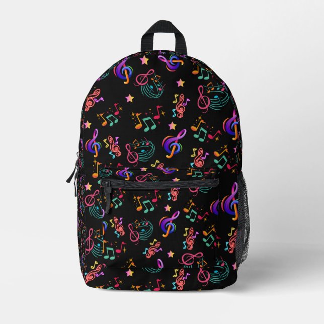 Music in Color Printed Backpack (Front)