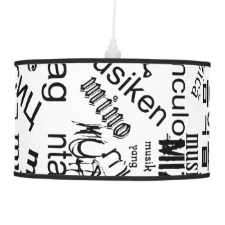 Music in Different Languages Ceiling Lamp