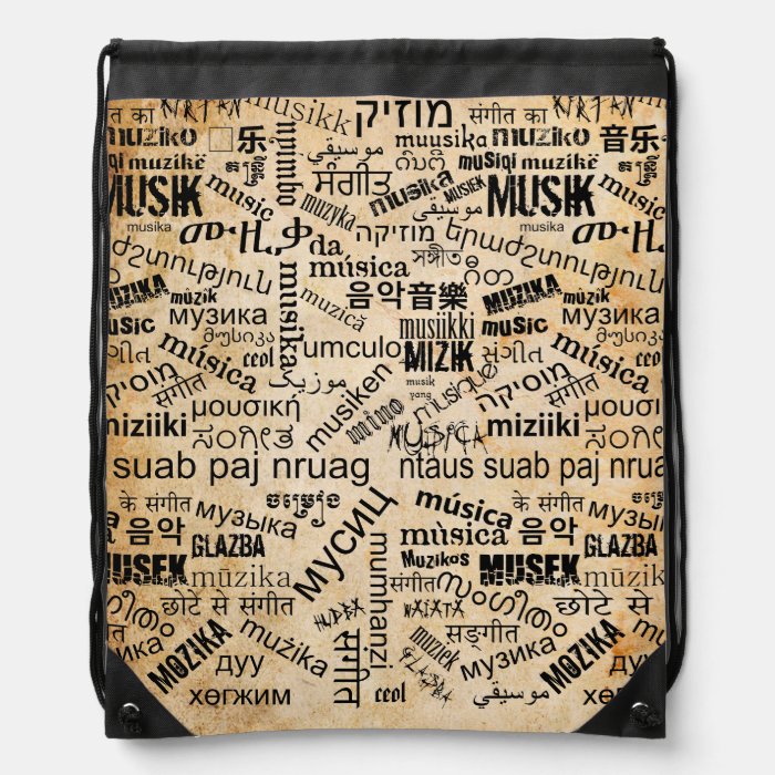 music-in-different-languages-drawstring-bag-zazzle