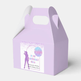 Music In My Birthday Era Purple Birthday Party Favor Boxes