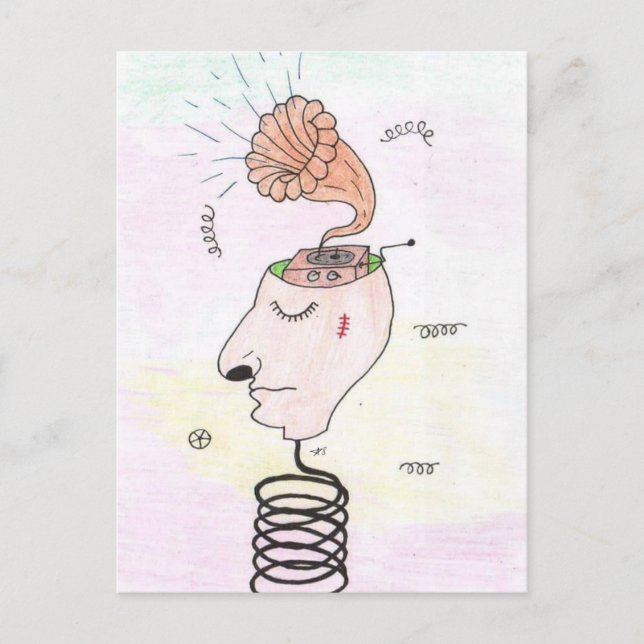 Music in my head postcard (Front)