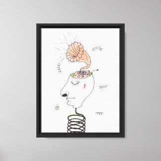 "Music in my head" Postcard Canvas Print
