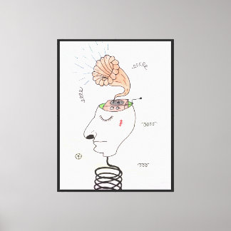 "Music in my head" Postcard Canvas Print