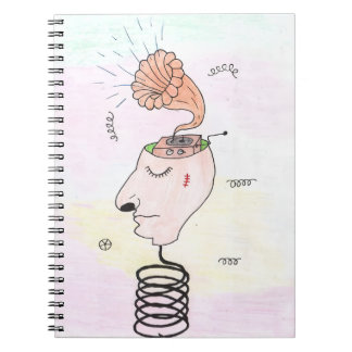 "Music in my head" Postcard Notebook