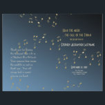 Music in the Air Bar Mitzvah Program Cover<br><div class="desc">Customize text and fonts on both front and back of this flyer. 8.5 x 11 can be folded in half and used as the whole program or just the program cover if additional pages are needed. Value paper is suggested for this product usage, due to paper weight and ease of...</div>