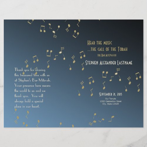 Music in the Air Bar Mitzvah Program Cover